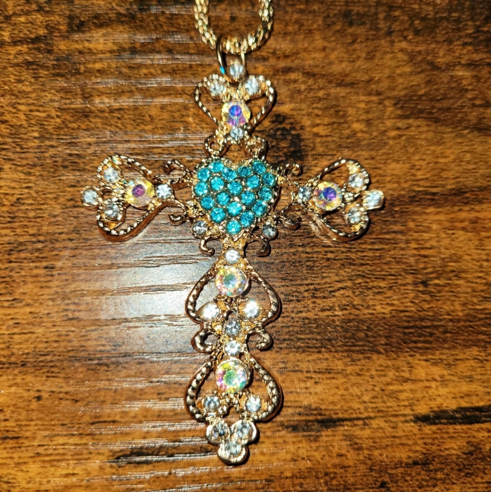 Betsey Johnson Cross Necklace